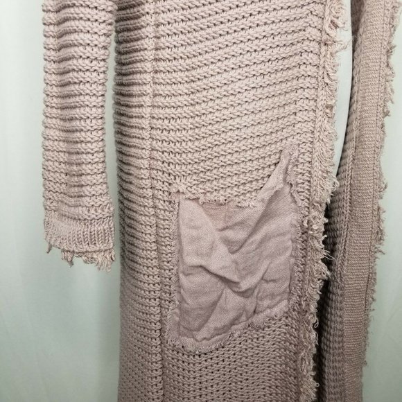 Free People Woodstock Mauve Fringe Duster Cardigan - Picture 5 of 7